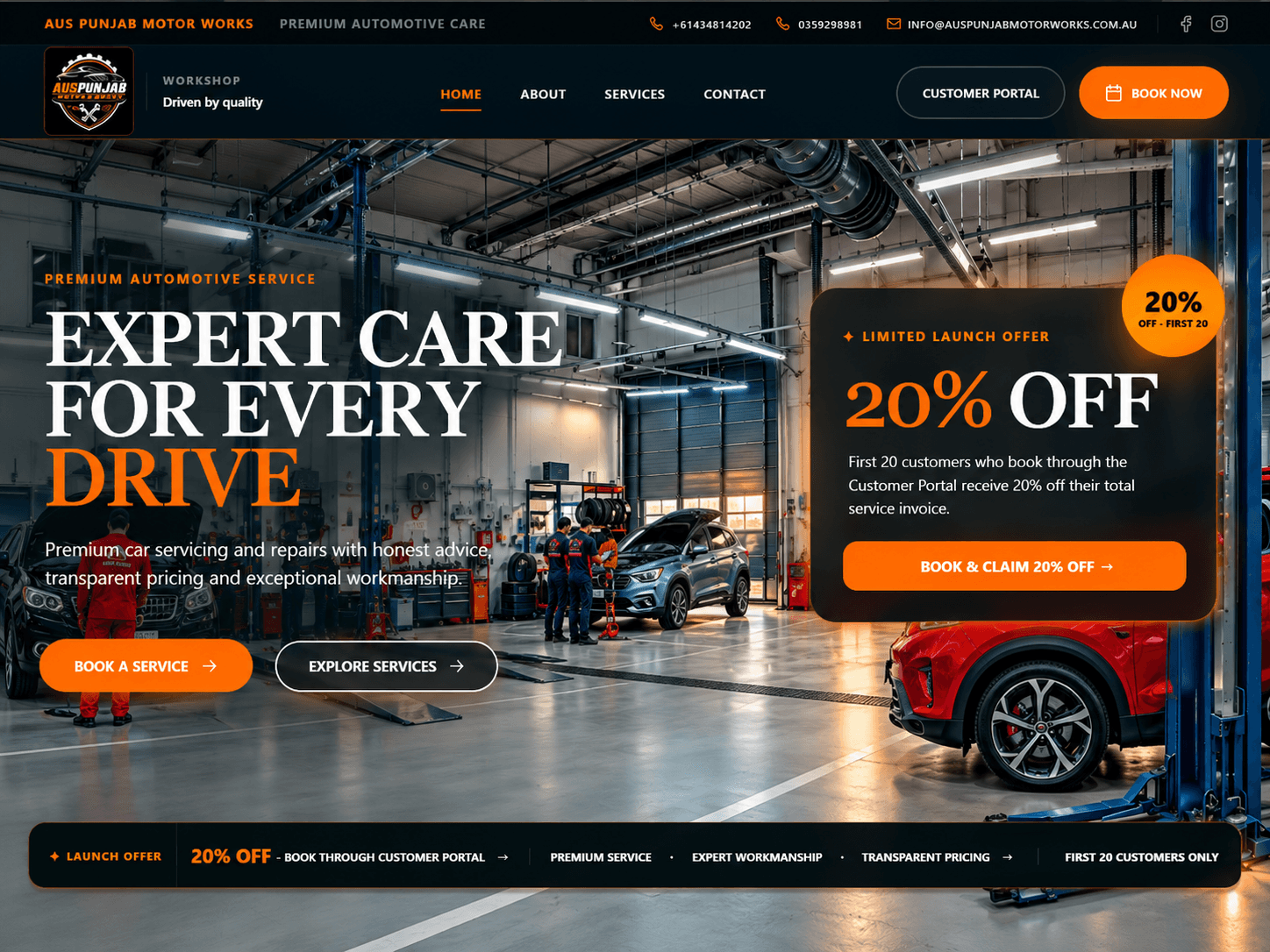 Reinsoft Portfolio: Automotive Service Booking & Workshop Management Platform Automotive Service Booking & Workshop Management Platform - Web Development Project by Reinsoft